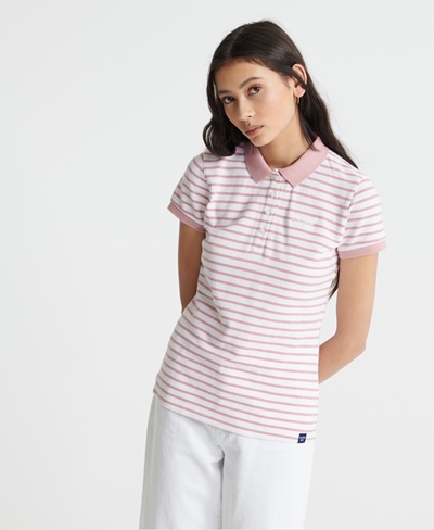 SUPERDRY Stripe Polo Shirt Damen